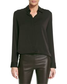 THE ROW Petah Classic Georgette Blouse at Neiman Marcus